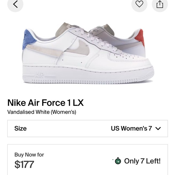 Nike Air Force 1 LX Vandalised White - Picture 1 of 8
